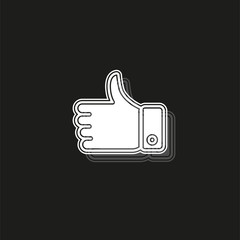 thumbs up icon, like symbol for social network, ok, rating, evaluation, success, feedback, review