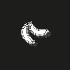 vector banana icon, fruit illustration, healthy diet, fresh tropical banana