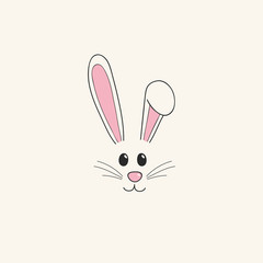 Easter bunny - hand drawn illustration. Vector