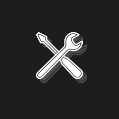 vector tools sign - maintenance symbol - repair sign