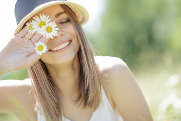 Woman with a flower 