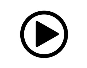 Play video or play media flat icon for apps and websites
