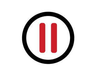 ПечатьPlay video or pause media flat icon for apps and websites