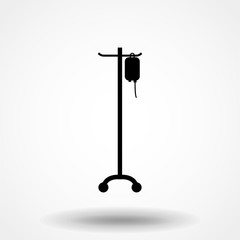 Medical dropper bottle vector icon. filled flat sign for mobile concept and web design. Infusion drip glyph icon. Blood transfusion symbol, logo illustration.