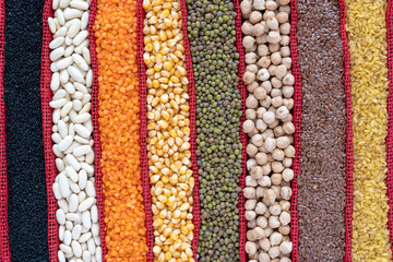 Healty nutrition grains, beans and seeds
