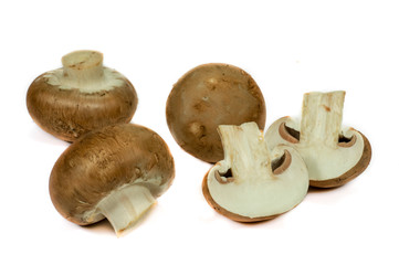 Fresh whole crimini (Baby Bella) mushrooms