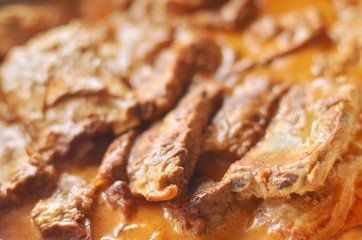 Cooked meat background