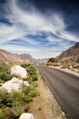 Road in Nubra Valley, Ladakh, India.
