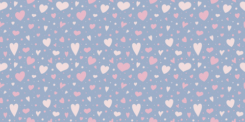 Beautiful background with hearts - seamless pattern. Valentine's Day, Mother's Day and Women's Day. Vector