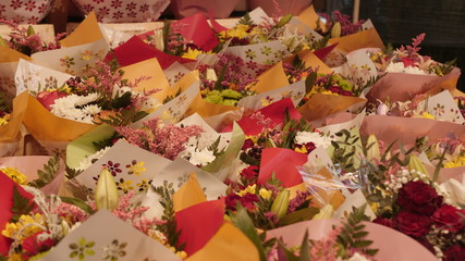 Elegant bouquets at the bazaars