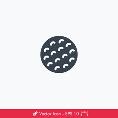 Golf Ball Icon / Vector