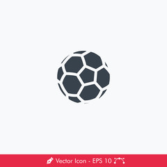 Soccer (Football) Ball Icon / Vector