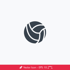 Volley Ball Icon / Vector