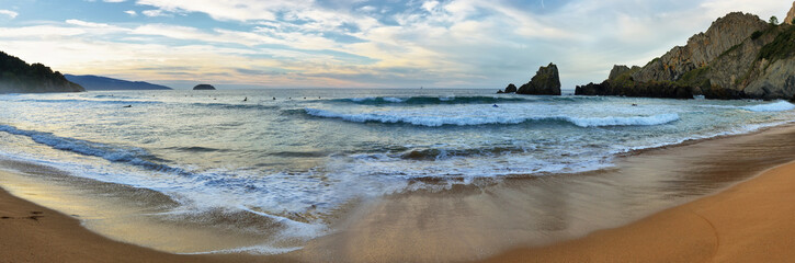 sunset in Laga beach