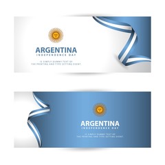 Obraz premium Argentina Independence Day Vector Template Design Illustration