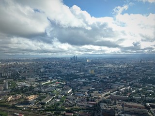 Moscow city. View from the Ostankino Tower in the autumn