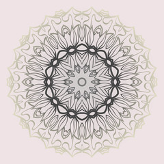 Ethnic, Colorful Henna Mandala Design. Ornament Round Concept. Vector Decorative Illustration Design. Pastel gradient