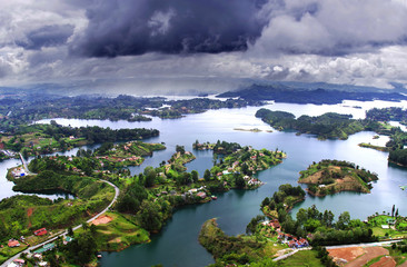 Guatape Lake (El Penol) in Antioquia, Medellin, Colombia, South America