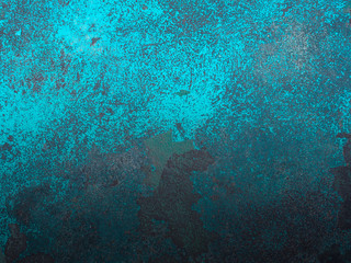 Fototapeta na wymiar Blue cracked wall and shade
