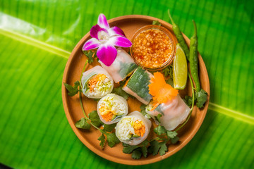 タイの生春巻き　 Thai foods Non Fried Spring Roll
