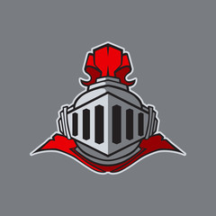 Modern professional logo for sport team. Warrior mascot. Knight, vector symbol on a dark background.