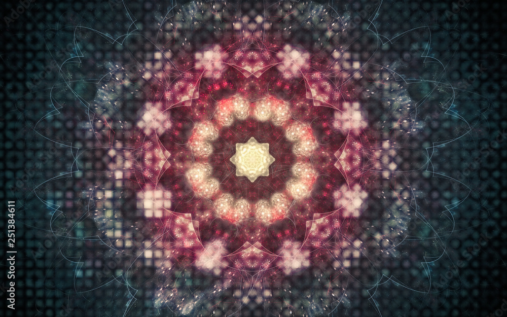 Fototapete digital generated image in the form of abstract geometric shapes of various shades and colors for us