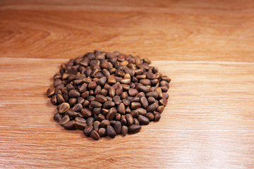 Pine nut on the table