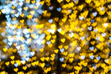 Abstract blur heart shape bogey background.