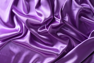 Texture, background. template. Silk fabric Violet, Violet silk drapery