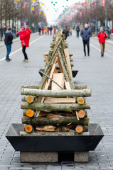 Vilnius, Lithuania - February 16 2019: Act of 16 February was signed by the Council of Lithuania on 16 February 1918, proclaiming the restoration of an independent State of Lithuania, National Day