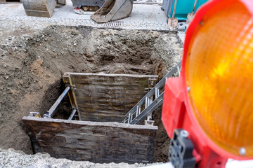 Baustelle Kanalbauarbeiten