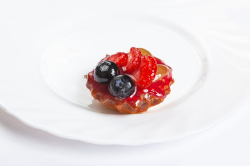 Tartlet with berries and fruits