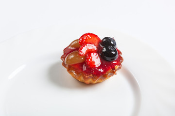 Tartlet with berries and fruits