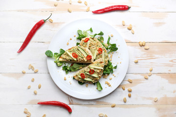 Bruschetta z pasta warzywną