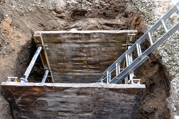 Baustelle Kanalbauarbeiten