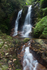 Fototapeta premium Beautiful waterfalls on the hilltop in the forest of Thailand