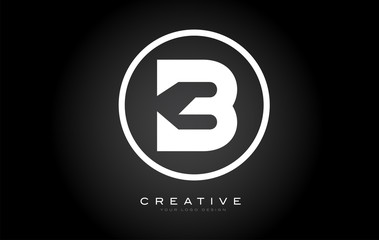B Letter Monogram Logo Design. Modern B Icon With Creative Beautiful Black Monogram Design.