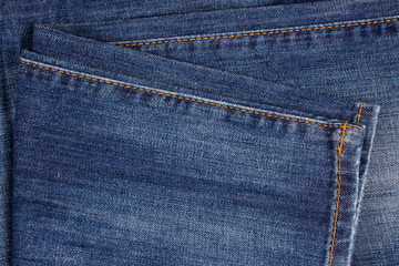 Fototapeta premium Blue jeans fabric. Denim jeans texture or denim jeans background.