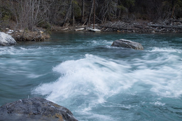 The power of the Kananaskis River, Kananaskis County, Alberta, Canada