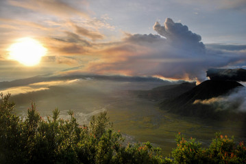 Sunrise, Bromo National Park, Java, Indonesia.