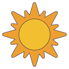 Sun solar symbol isolated