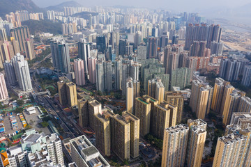 Hong Kong residential district in Kowloon