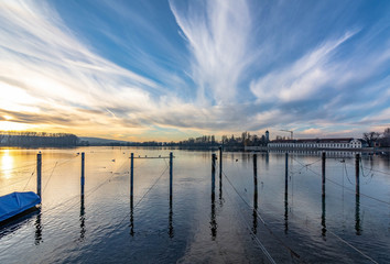 Rhine in Constance at Lake Constance