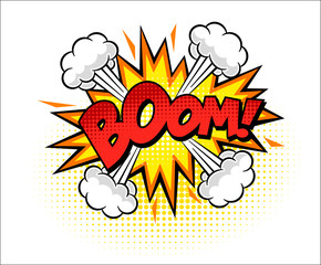 Boom word comic pop art © FourLeafLover
