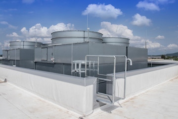 Typical installation of lighting protection at roof of building