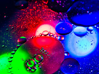Oil Bubbles Colorfull Macro