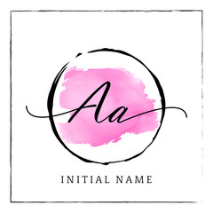 AA initial letter logo vector