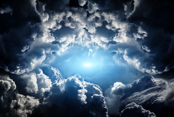 Hole in the Dramatic Clouds