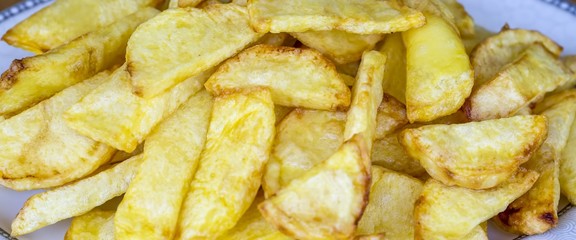 Traditional delicious Turkish foods; Turkish style fried potatoes