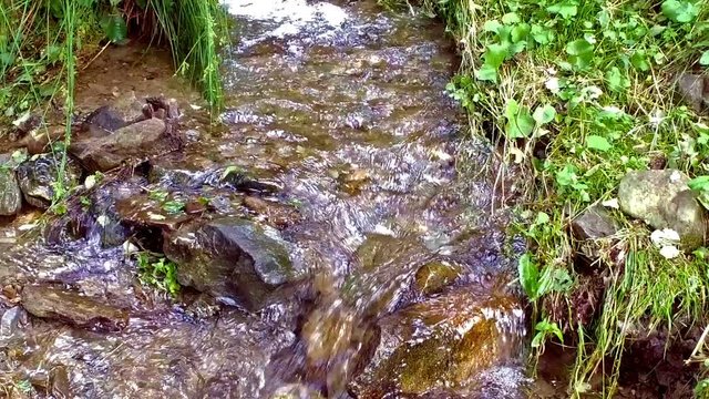 Slow motion of river tilt
